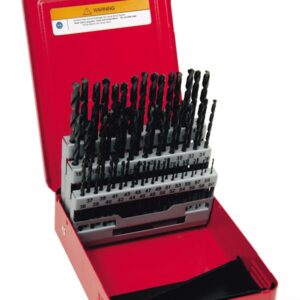 60 pc High-Speed Steel Wire Gauge 118° Point Drill Bit Set (.2280-.0400")