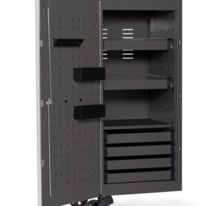 EPIQ™ Series Left Side Locker Cabinet (Storm Gray with Black Trim and Blackout Details)