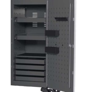 EPIQ™ Series Right Side Locker Cabinet (Storm Gray with Black Trim and Blackout Details)
