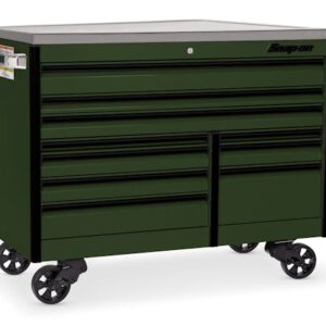 60" 10-Drawer Double-Bank EPIQ™ Series Stainless Steel Top Roll Cab (Combat Green with Black Trim and Blackout Details)
