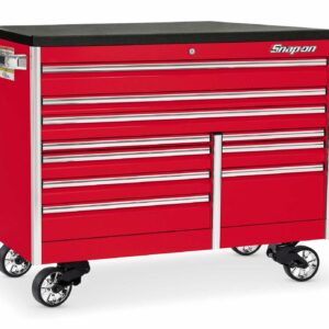60" 10-Drawer Double-Bank EPIQ™ Series Bed Liner Top Roll Cab (Red)