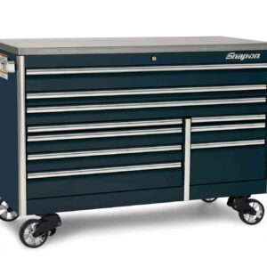 68" 10-Drawer Double-Bank EPIQ™ Series Stainless Steel Top Roll Cab with SpeeDrawer (Supersonic Blue)