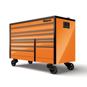 68" 10-Drawer Double-Bank EPIQ™ Series Bed LIner PowerTop™ Roll Cab with SpeeDrawer (Electric Orange with Black Trim and Blackout Details)
