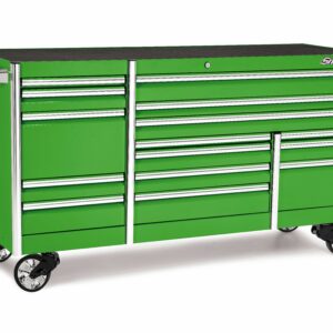 84" 15-Drawer Triple-Bank EPIQ™ Series Roll Cab with PowerDrawer (Extreme Green)