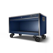60" One-Drawer Single-Bank EPIQ™ Series Workbench with Stainless Top (Midnight Blue, Titanium Trim with Blackout Details)