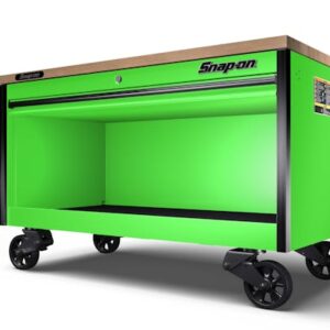 60" One-Drawer Single-Bank EPIQ™ Series Workbench with Hardwood Top (Extreme Green, Black Trim with Blackout Details)