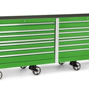 120" 16 Drawer Three Bank EPIQ™ Series Roll Cab with PowerDrawer and SpeeDrawer (Extreme Green)