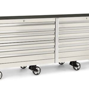 120" 16 Drawer Three Bank EPIQ™ Series Roll Cab with PowerDrawer and SpeeDrawer (White)