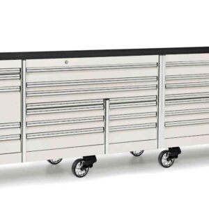 144" 26 Drawer Five Bank EPIQ™ Series Roll Cab with PowerDrawer (White)