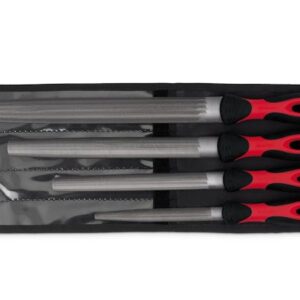 4 pc Comfort Grip Half Round File Set
