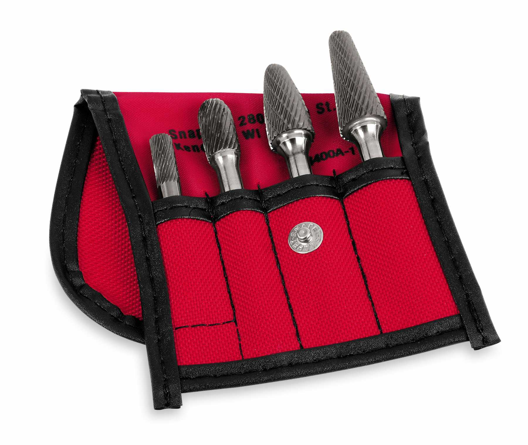 4 Pc Carbide Burr Set with Kit Bag